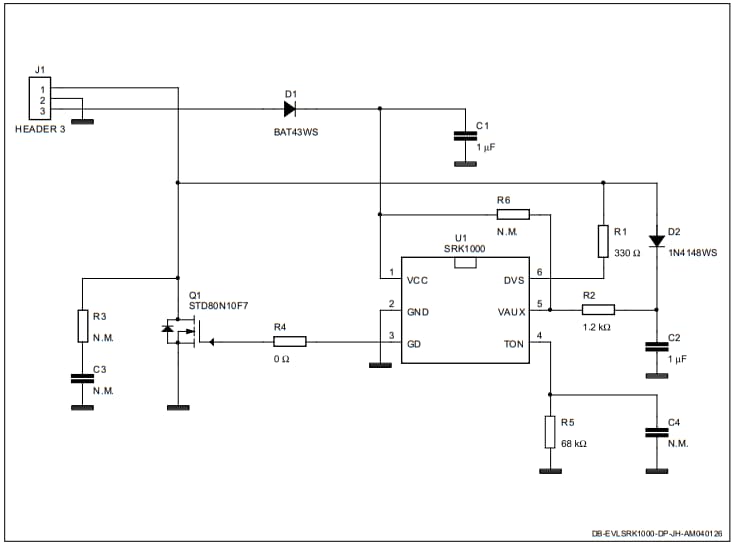 Schaltplan - STMicroelectronics EVLSRK1000-DP Demonstrationsboard